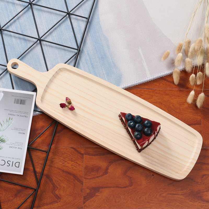 Artisanal Pine Wood Pizza Board with Handle - Multi-functional Sushi & Pastry Platter
