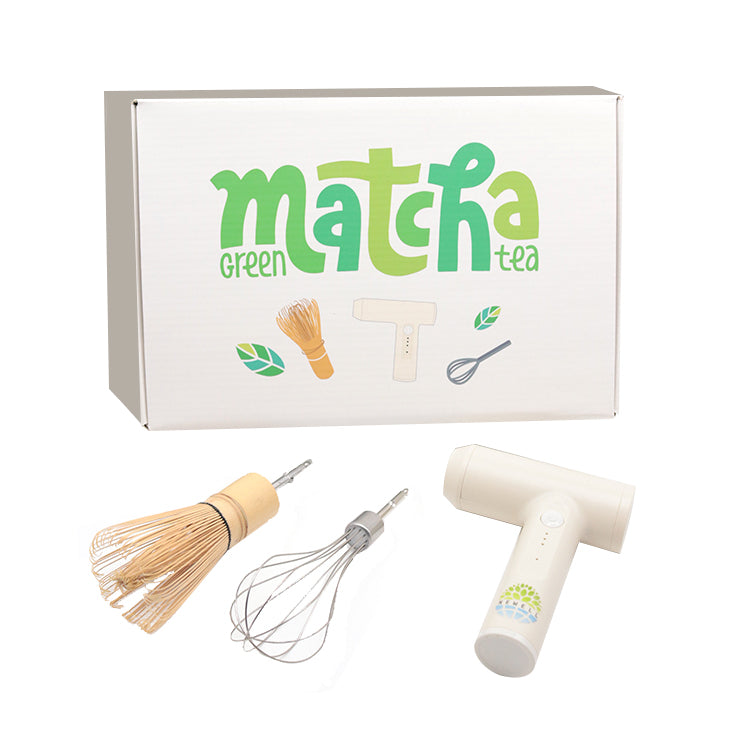 Newell Authentic Luxury Electric Bamboo Matcha Whisk Mixer - Handcrafted Professional Set