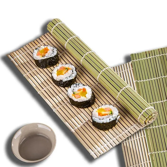 Classic Bamboo Sushi Rolling Mat - Eco-Friendly 24x24cm Kitchen Tool Sushi Chef Home