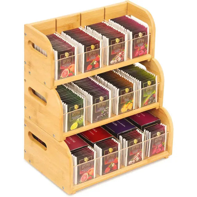 3-Tier Bamboo Spice Rack Stand