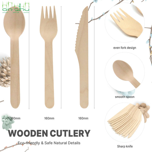 BAMBUS Organic Bamboo Cooking Utensil Set - 100% Natural & Chemical Free