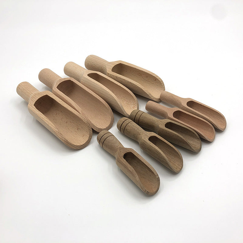 Artisanal Beech Wood Tea & Bath Salt Scoop - Handcrafted Wooden Shovel