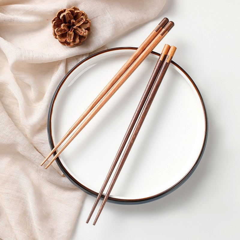 Artisanal Black Walnut Wood Chopsticks - Premium Hand-Polished Japanese Diningware