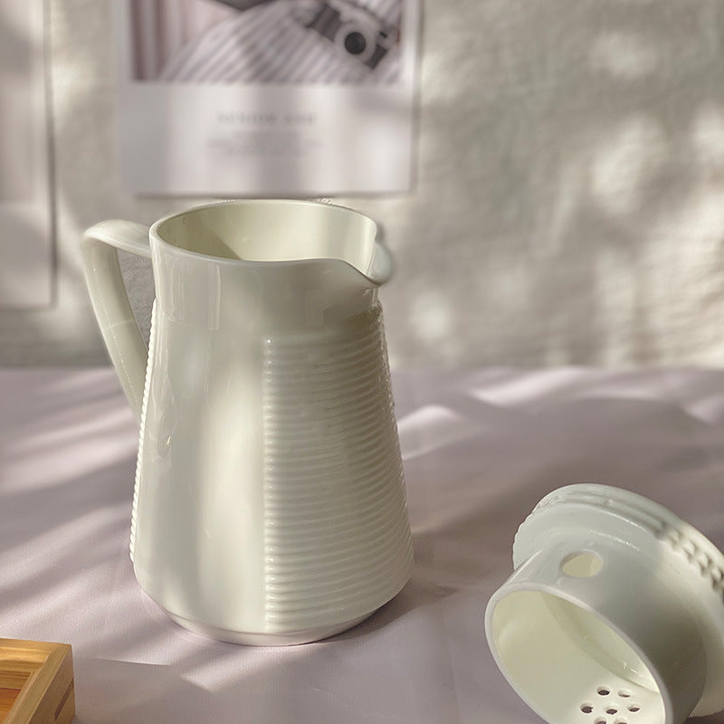 Stylish 1L Ceramic Cold Water Pitcher – Large Capacity Household Jug