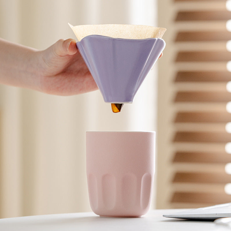 Portable Travel Coffee Set - Ceramic Filter & Silicone Mug