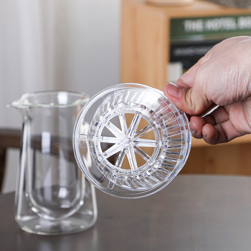 Double-Layer Borosilicate Glass V60 Coffee Server Set