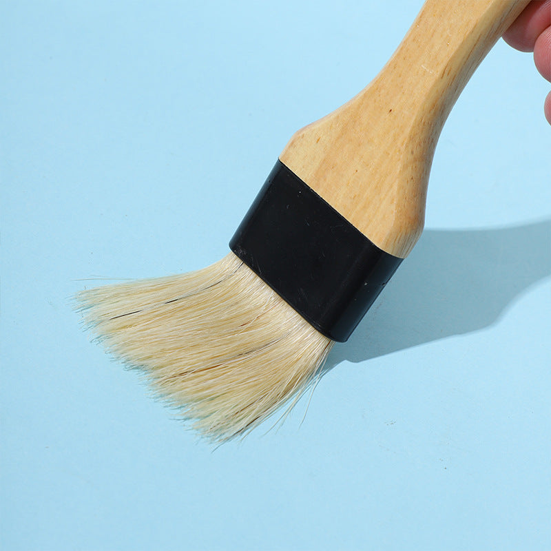 Professional Bamboo BBQ Basting Brush - Heat Resistant Natural Bristle Grilling Brush