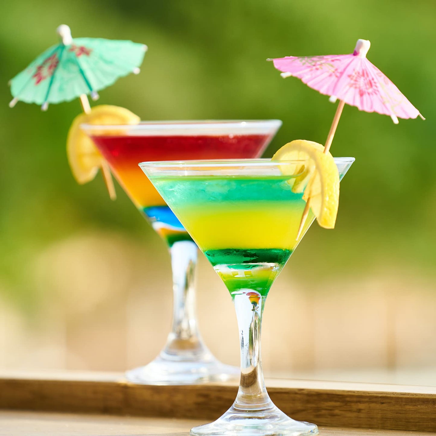Paper Parasol Cocktail Picks - Colorful Tropical Umbrella Party Skewers (144 Count)