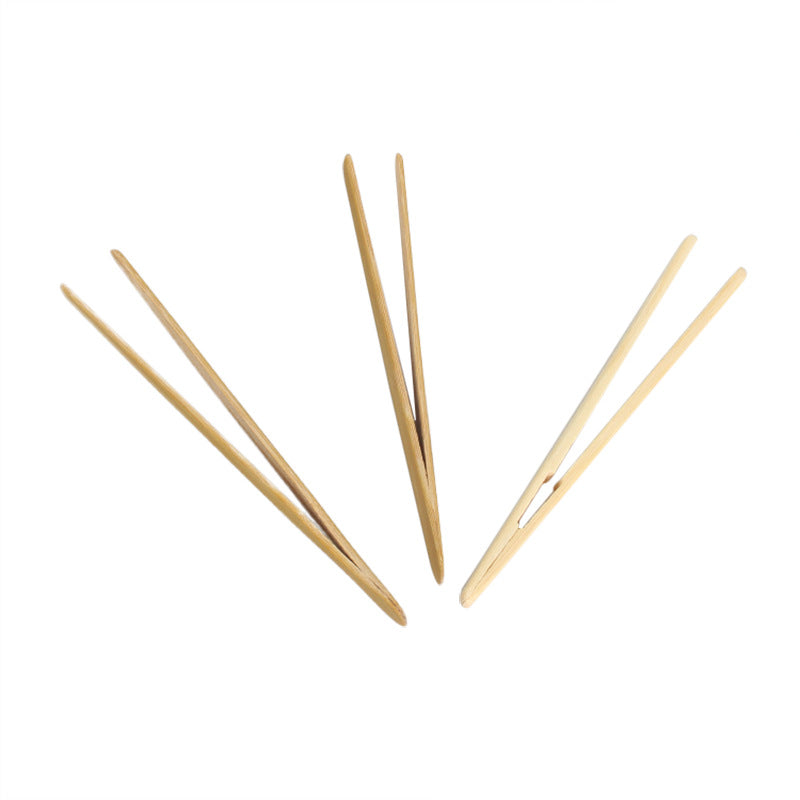 Professional Bamboo Food Tongs - Heat Resistant Kitchen & BBQ Serving Tongs