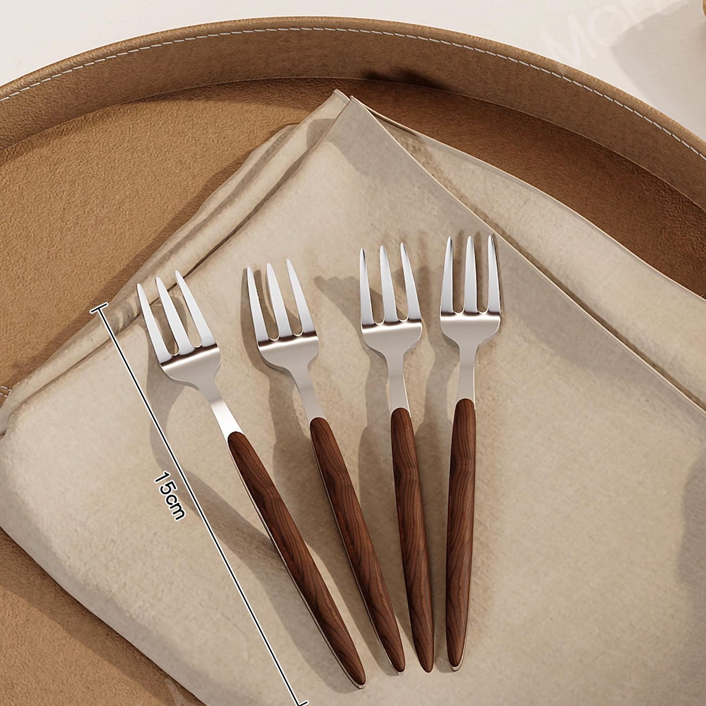 Retro-style stainless steel fruit fork and spoon storage jar—suitable for dessert picks and cutlery; a stylish desktop organizer for home use.