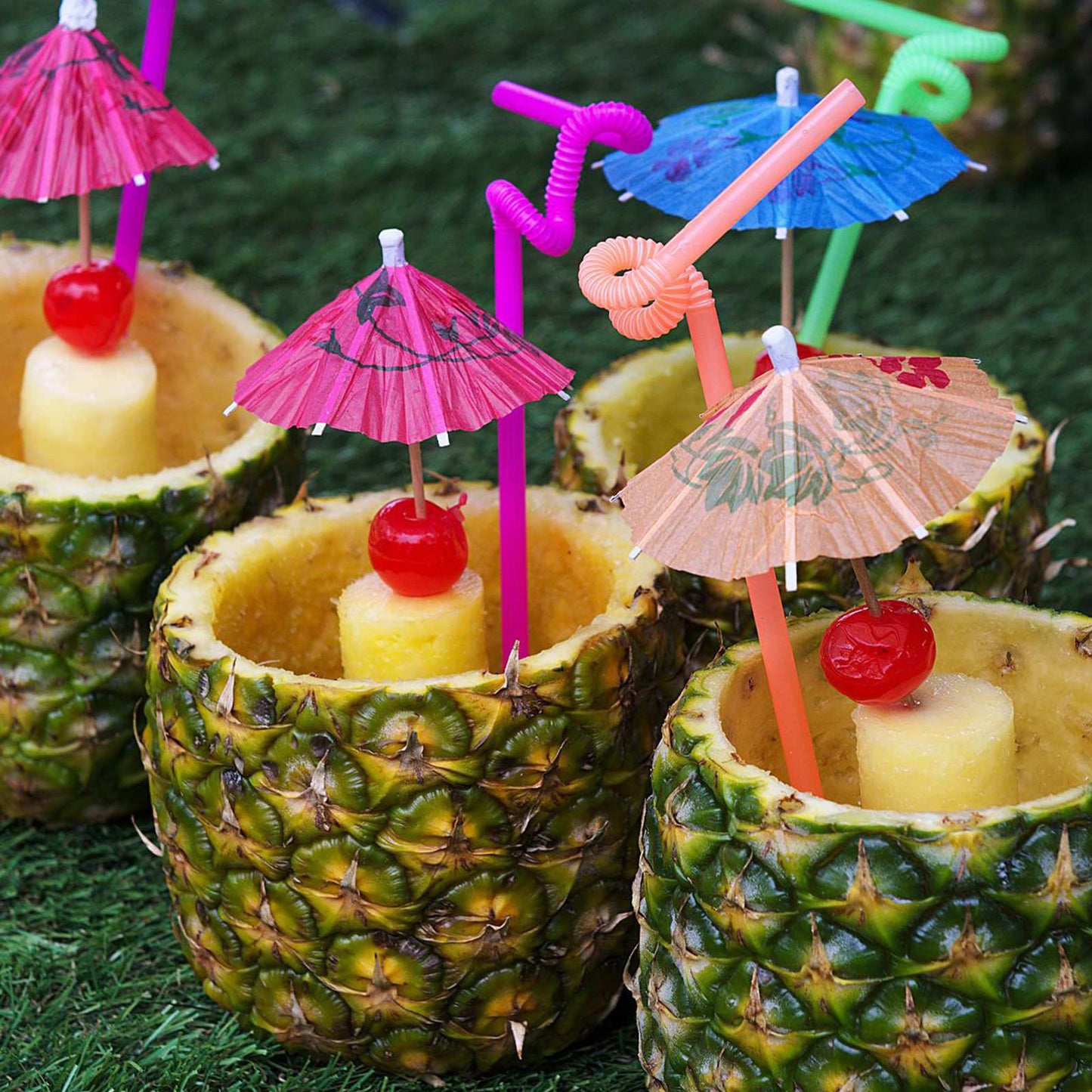 Paper Parasol Cocktail Picks - Colorful Tropical Umbrella Party Skewers (144 Count)