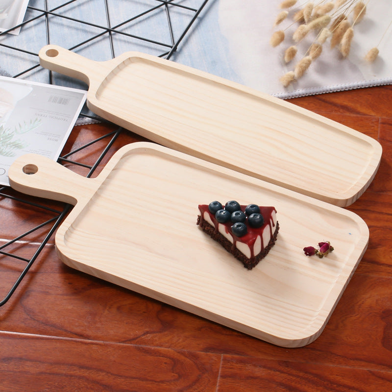Artisanal Pine Wood Pizza Board with Handle - Multi-functional Sushi & Pastry Platter