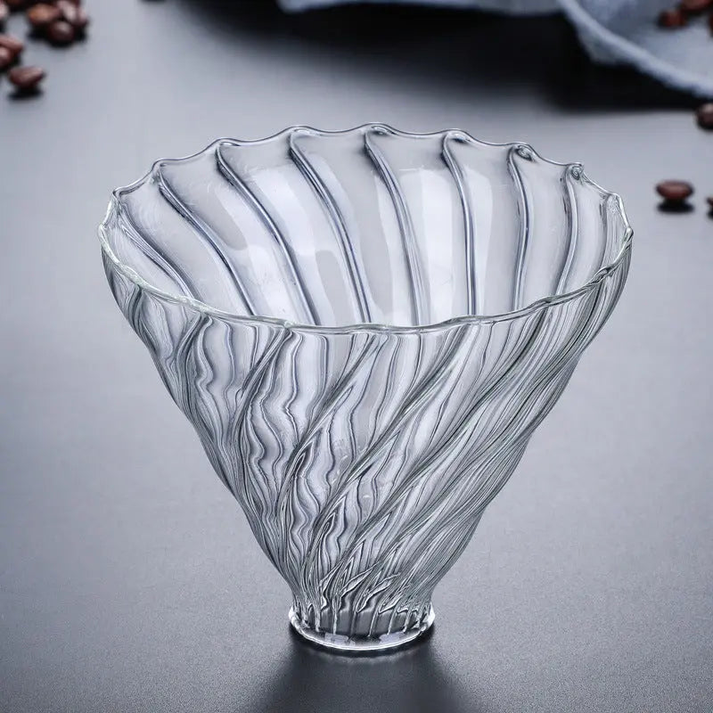 Premium Glass Coffee Dripper - Heat-Resistant V60 Pour Over Coffee Filter
