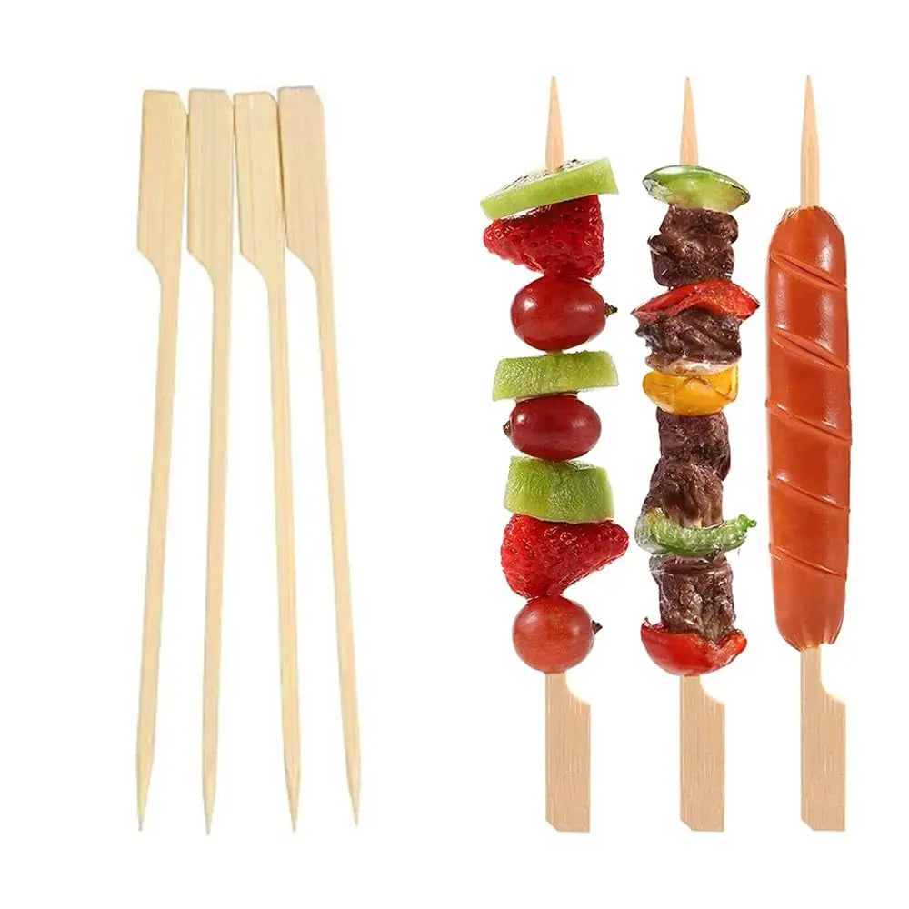 Eco-Friendly Bamboo Paddle Skewers - 7-Inch Picks