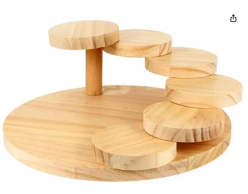 Staircase Serving Tray - Artistic Wooden Sushi & Sashimi Display Japanese Dining Gear