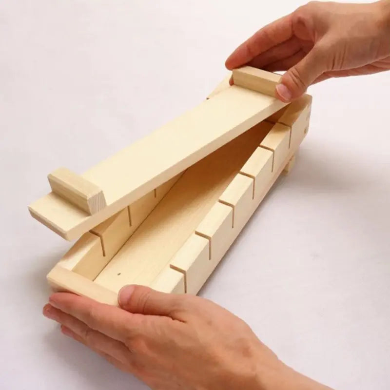 Traditional Wooden Sushi Press Mold - Rectangular Oshizushi Maker Sushi Chef Home