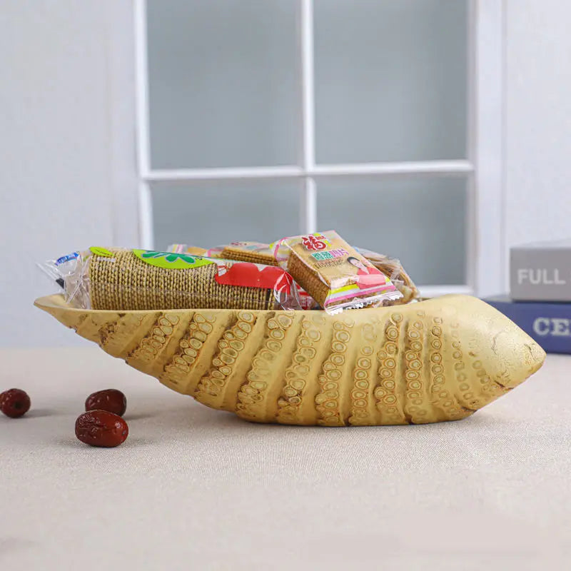 Artisanal Bamboo Root Fruit Tray - Natural Zen Style Serving Plate Traditional Craftsman