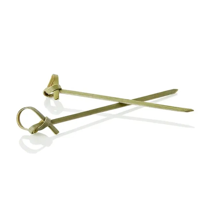 Premium Bamboo Flower Knot Skewers - Elegant Cocktail & Fruit Picks Culinary Supply Co.