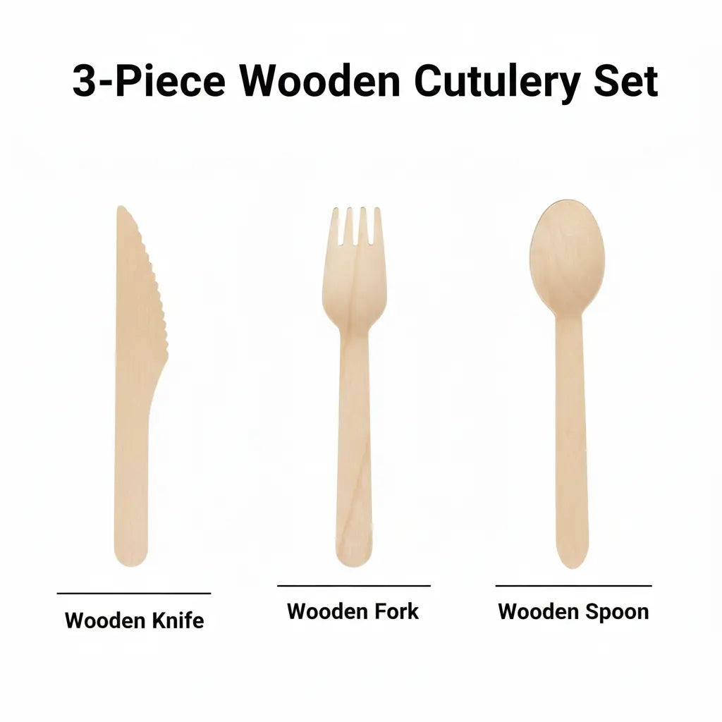 BAMBUS Organic Bamboo Cooking Utensil Set - 100% Natural & Chemical Free