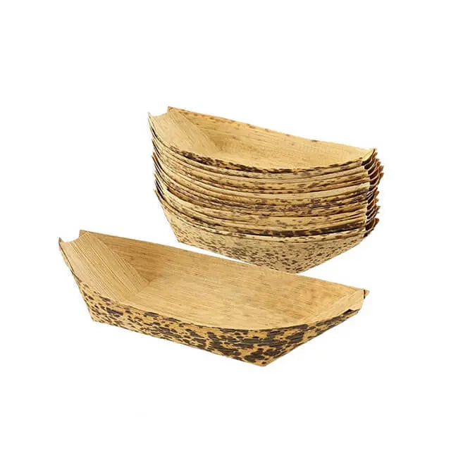 Natural Bamboo Leaf Food Boats