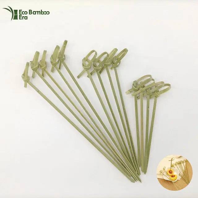 Artisanal Bamboo Knot Cocktail Picks