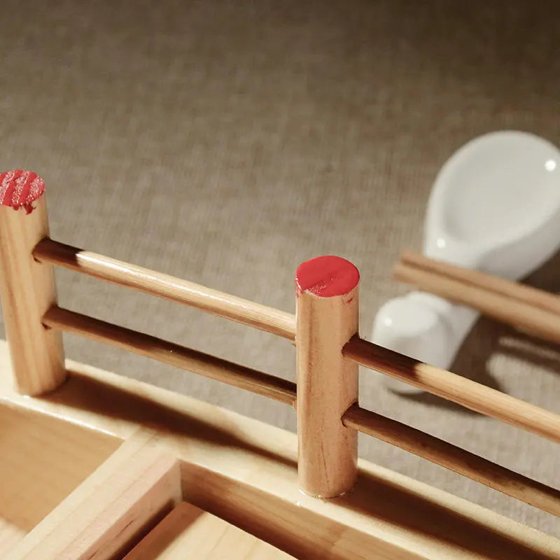 Traditional Japanese Sushi Bridge - Large Bamboo Sashimi Serving Tray Japanese Dining Gear