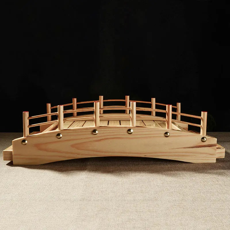 Traditional Japanese Sushi Bridge - Large Bamboo Sashimi Serving Tray Japanese Dining Gear
