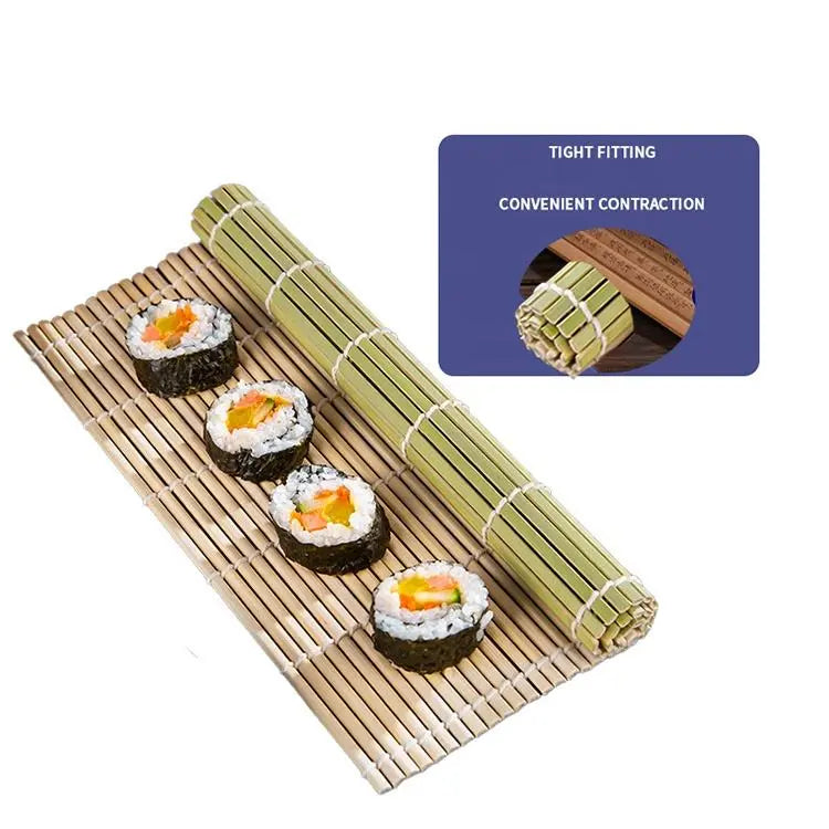 Classic Bamboo Sushi Rolling Mat - Eco-Friendly 24x24cm Kitchen Tool Sushi Chef Home