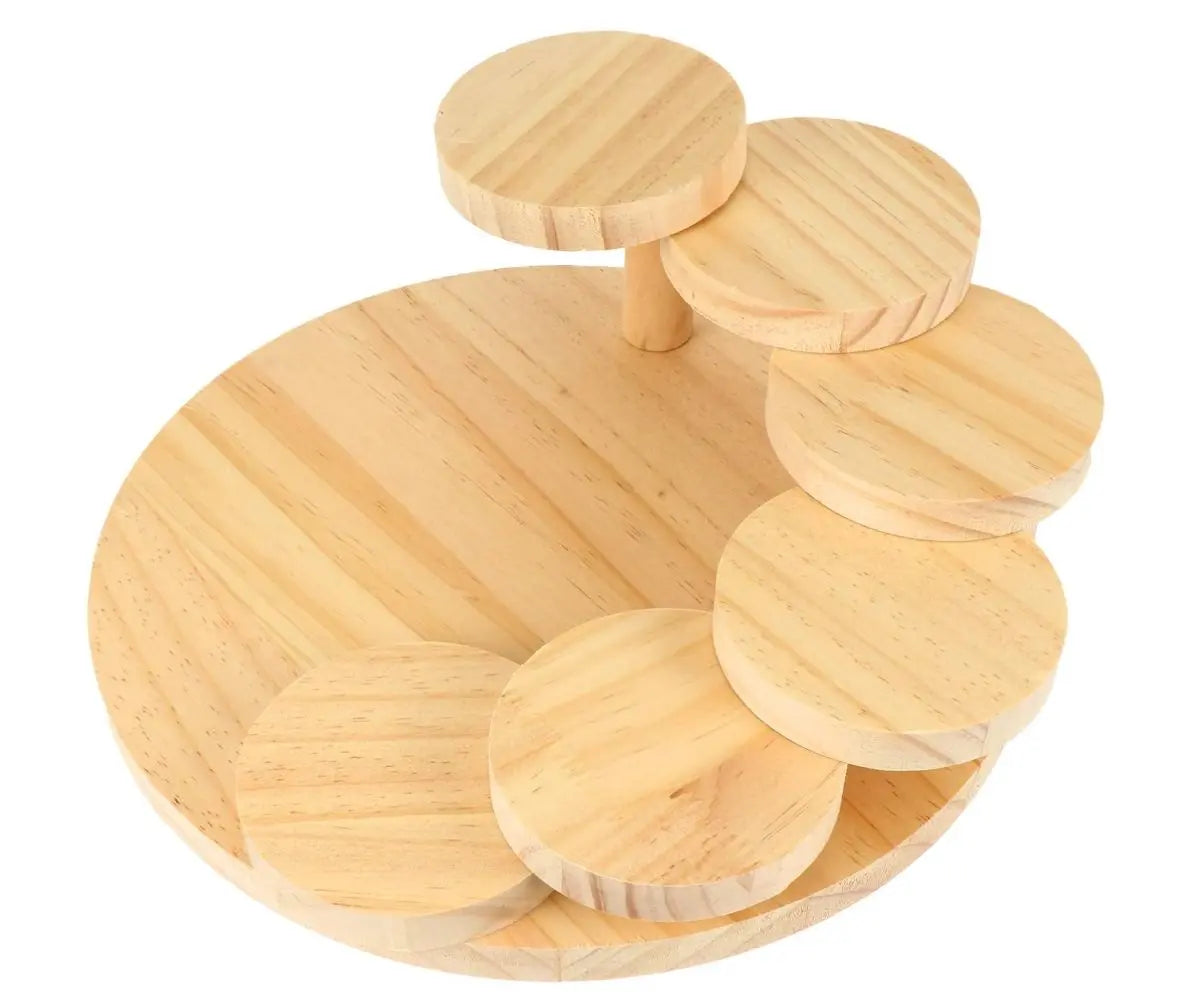 Staircase Serving Tray - Artistic Wooden Sushi & Sashimi Display Japanese Dining Gear