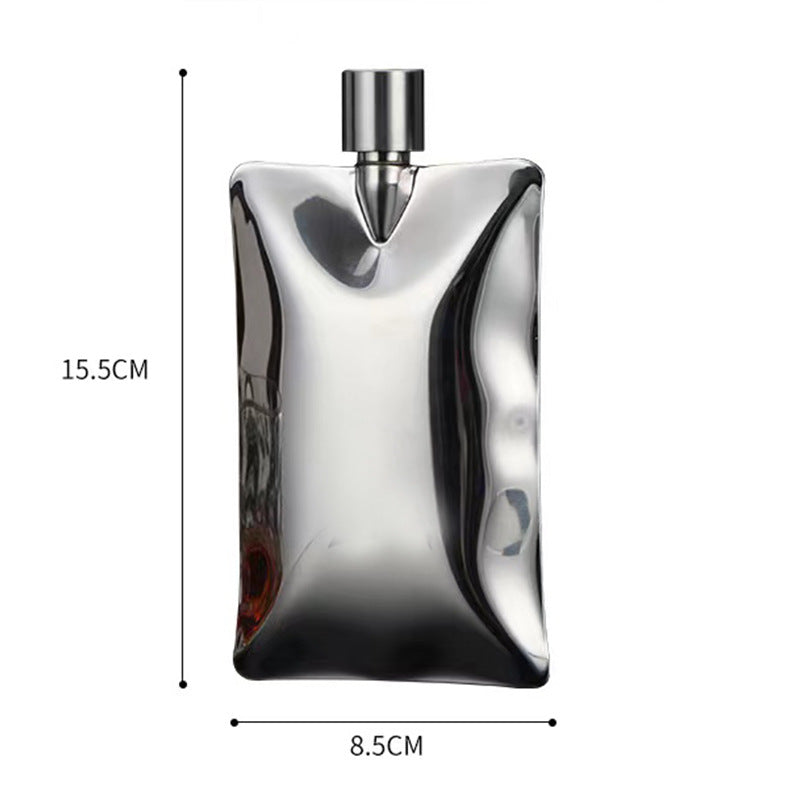 Artisanal Wave 304 Stainless Steel Hip Flask - 6oz Designer Canteen