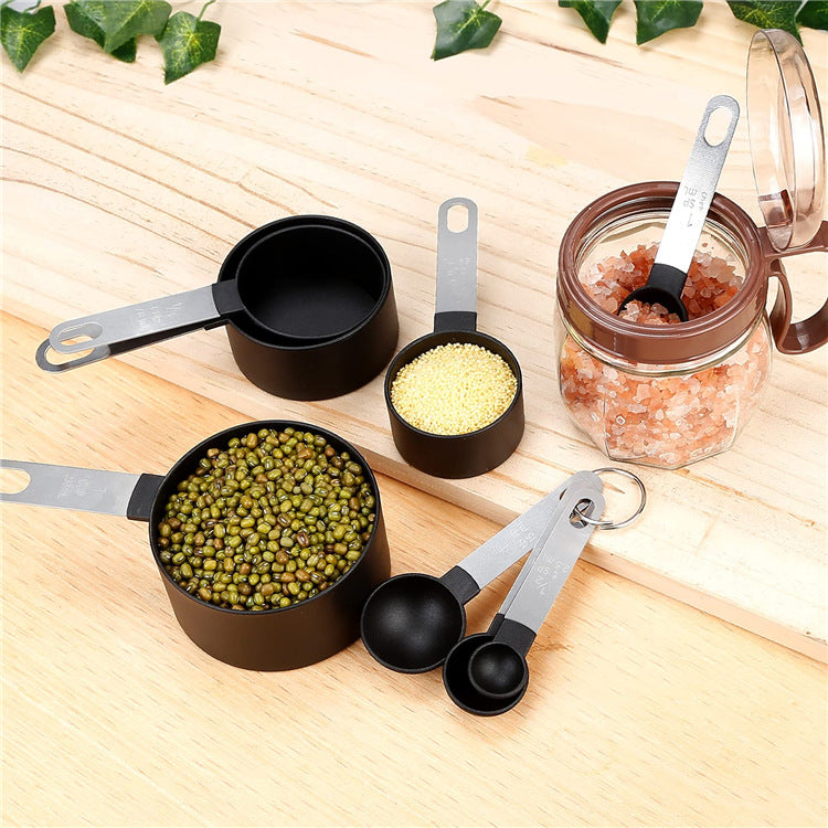 8-Piece Measuring Cup & Spoon Set with Stainless Steel Handles - Professional Baking Kit