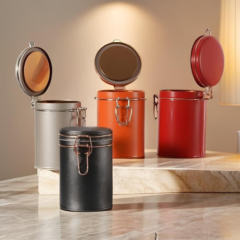 Premium Food-Grade Tinplate Hermetic Storage Canister - Airtight Coffee & Tea Jar