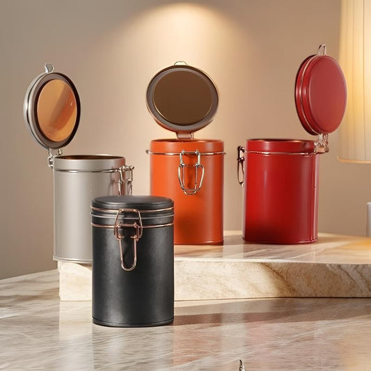 Premium Food-Grade Tinplate Hermetic Storage Canister - Airtight Coffee & Tea Jar