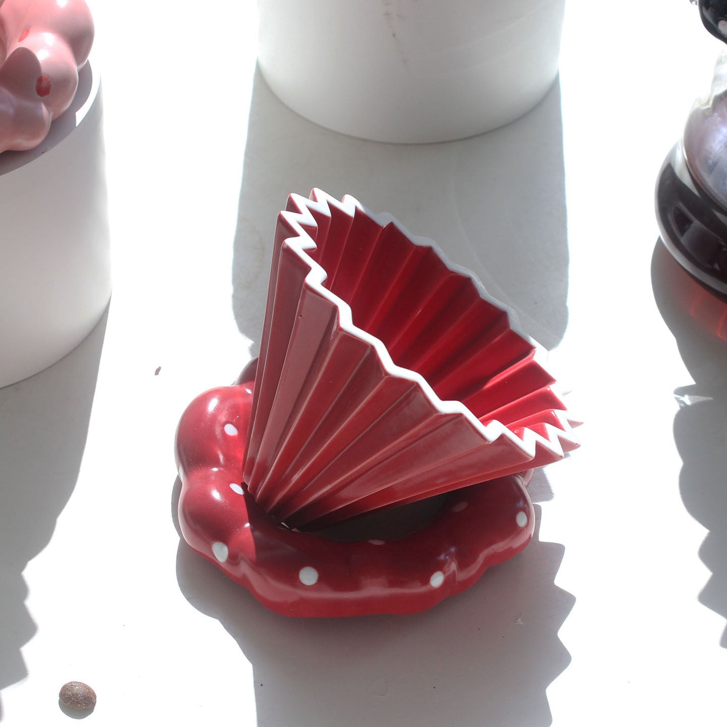 Artisanal 'Donut' & 'Cloud' Ceramic Coffee Dripper Stand Holder - Universal V60 Base
