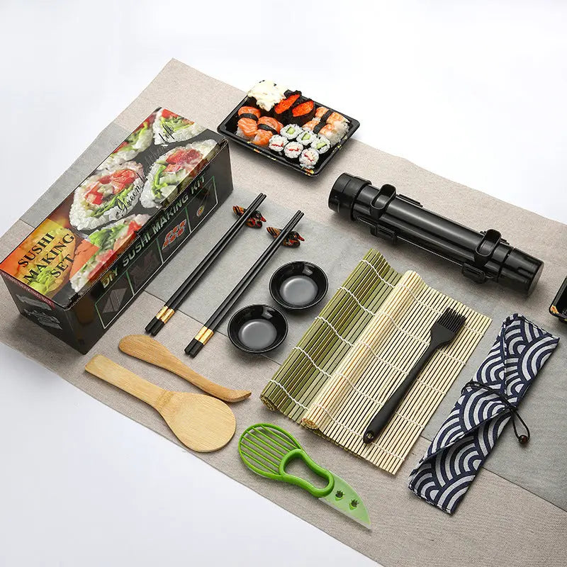 DIY Sushi Making Kit - Professional 18-Piece Sushi Bar Set Younis Kitchen