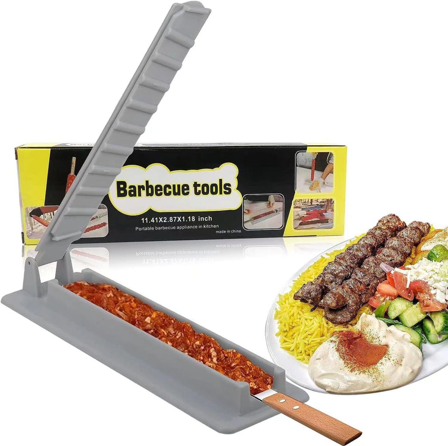 Professional Skewers Kebab Maker Grill Tool - BBQ Meat Stringer