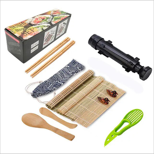 DIY Sushi Making Kit - Professional 18-Piece Sushi Bar Set Younis Kitchen