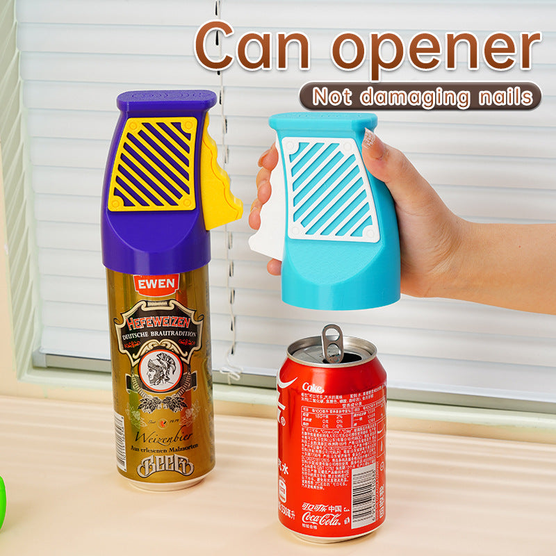 Ergonomic Easy-Open Soda Can Opener - 3D-Printed Fingernail Protector