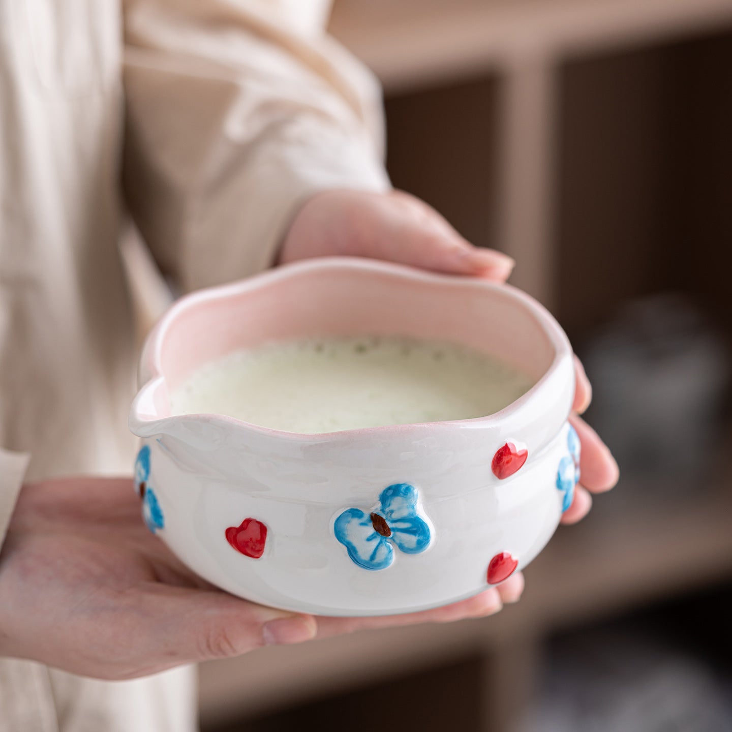 Artisanal Hand-Painted Butterfly Ceramic Matcha Starter Set - 7-Piece Professional Kit