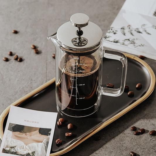 Insulated Double-Walled French Press Coffee Maker - 350ml/600ml/1000ml