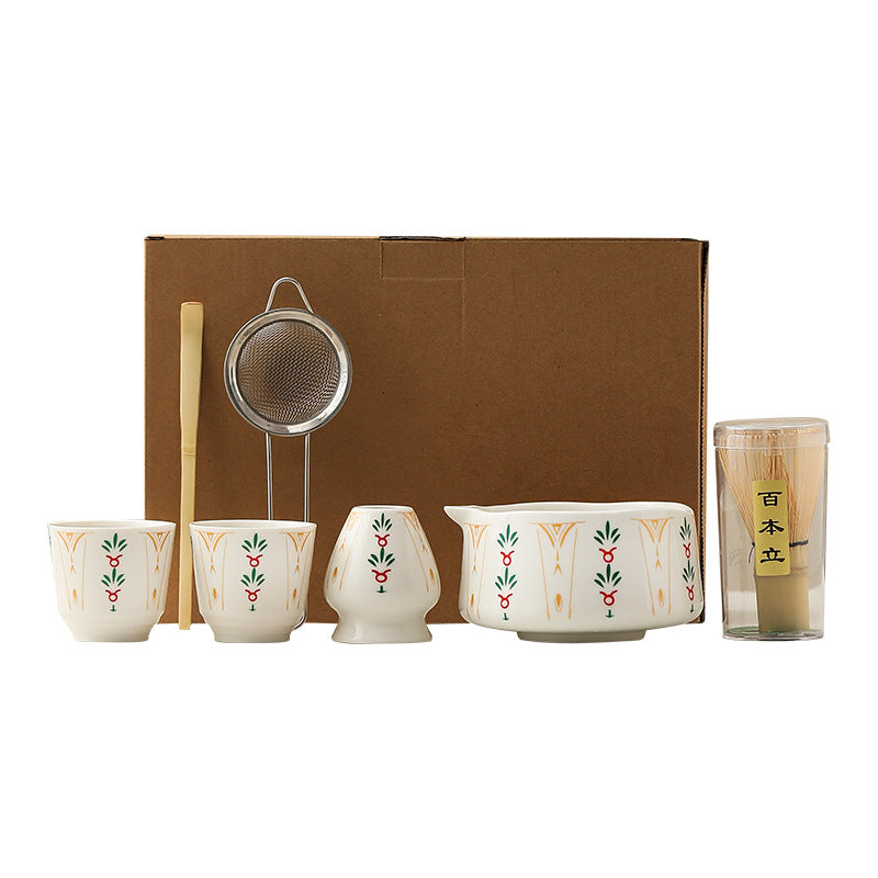 Artisanal Japanese Matcha Starter Kit - Handcrafted Ceramic Bowl & Whisk Holder Set