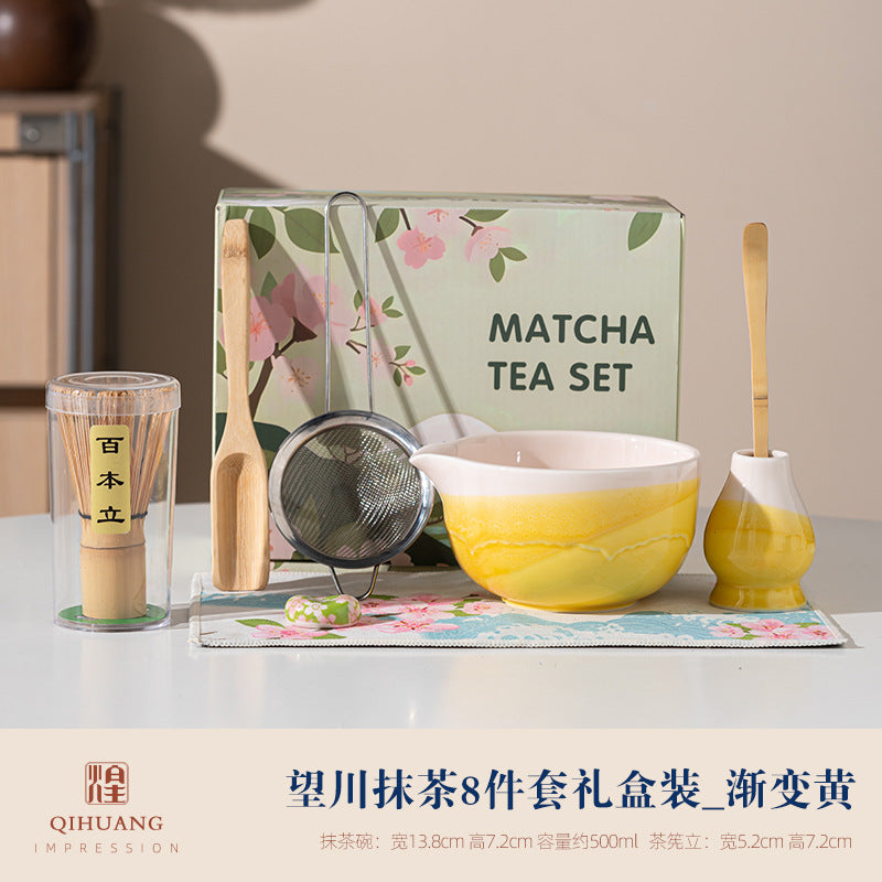 Premium Large Matcha Starter Kit - 8-Piece Traditional Japanese Tea Ceremony Set