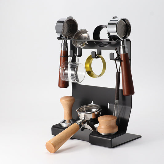 Professional Coffee Bar Accessories Storage Rack - Portafilter & Tamper Organizer