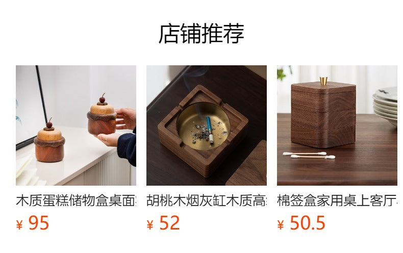 Artisanal Solid Walnut Toothpick & Floss Box - Modern Light-Luxury Organizer