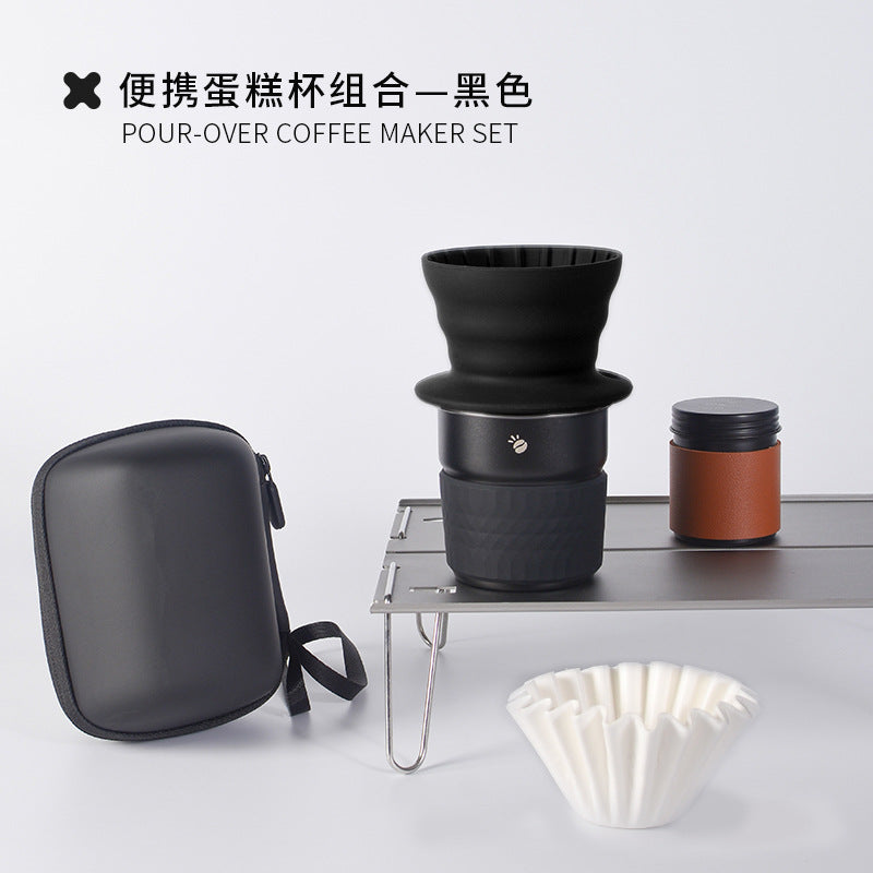 Portable Travel Pour-Over Coffee Set - Compact Outdoor Camping Kit