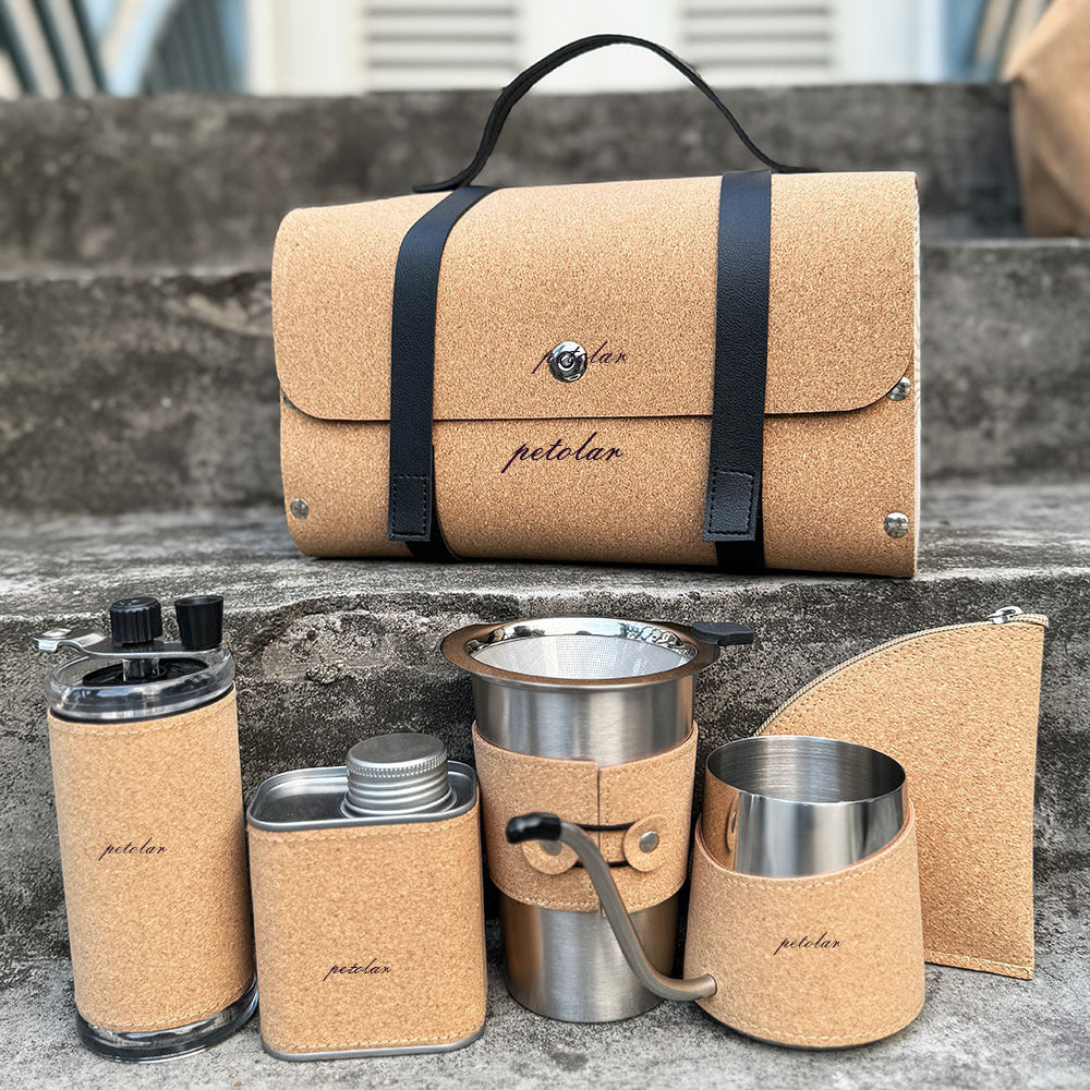 Professional Travel Pour-Over Coffee Gift Set - 7-Piece Outdoor Camping Kit