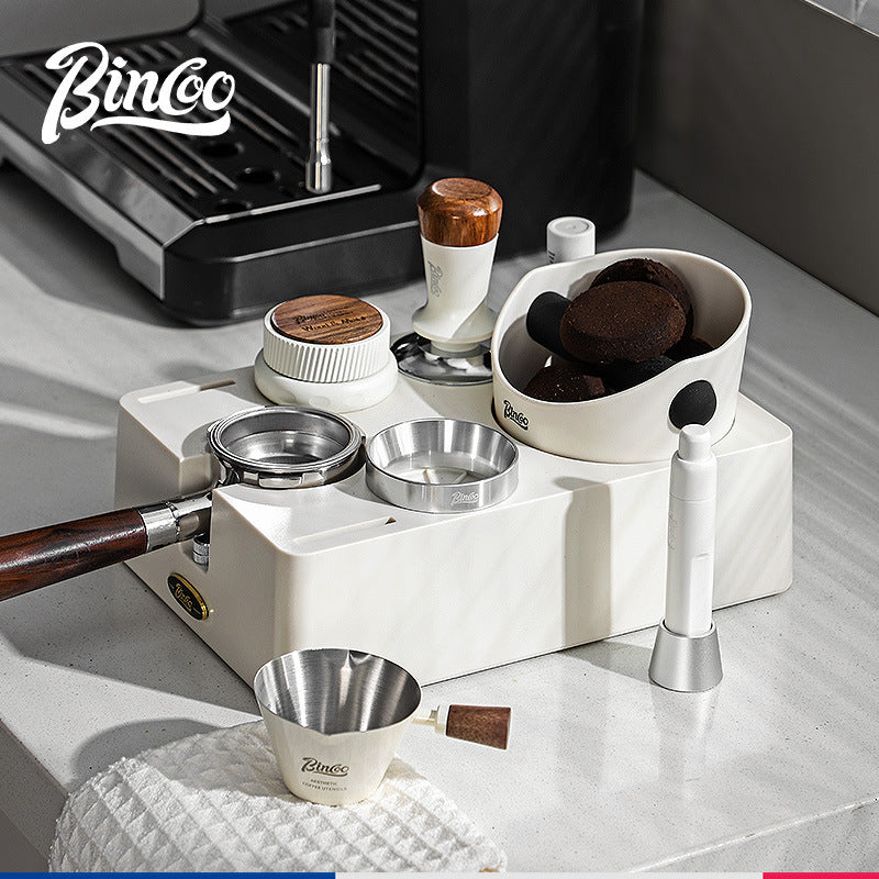 Bincoo Professional Espresso Tamper Station & Knock Box Organizer Set