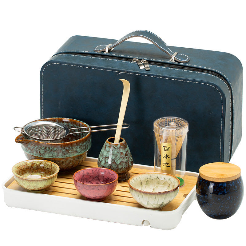 Song Dynasty Artisanal Kiln-Glazed Matcha Starter Set - 10-Piece Master Gift Kit