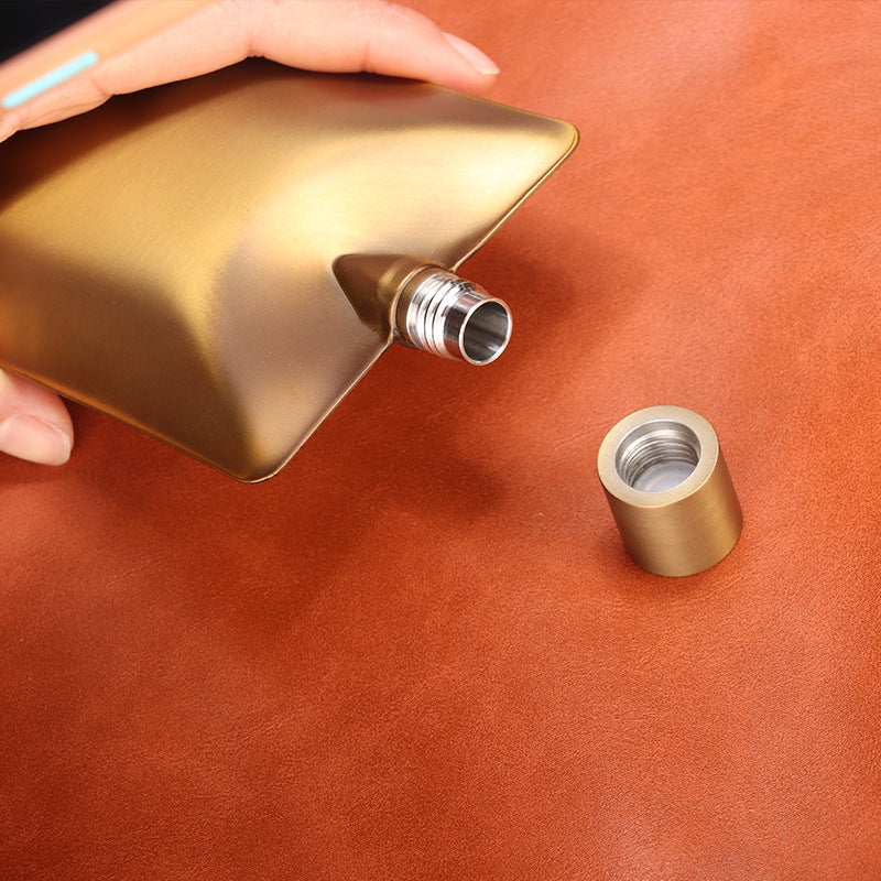 Artisanal Wave 304 Stainless Steel Hip Flask - 6oz Designer Canteen