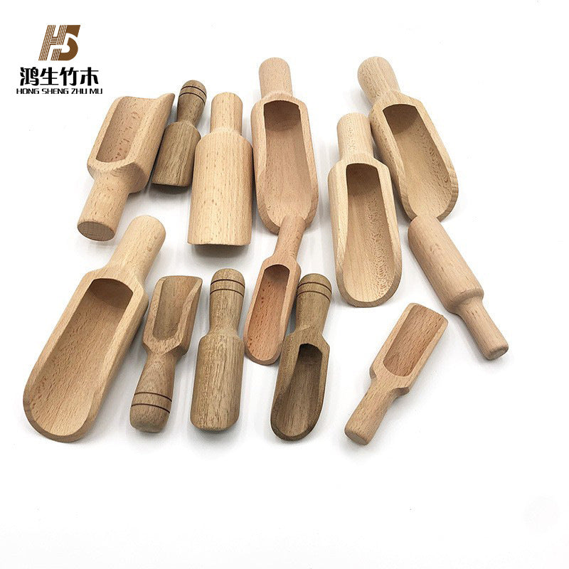 Artisanal Beech Wood Tea & Bath Salt Scoop - Handcrafted Wooden Shovel